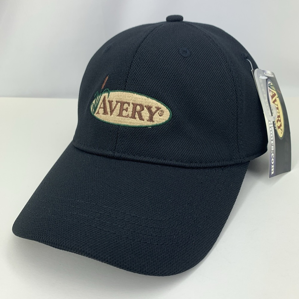 Avery Outdoors Hat Black Fitted XL Piquet Baseball Cap with Tag Dated 2007